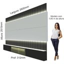 Ver imagem 4 de Estante Home para Tv até 85 Polegadas com Led 260cm Soberano Reflecta