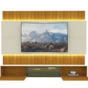 Ver mais imagens de Estante para TV e Home Theater até 115 Polegadas 100% MDF com LED com Vidro Reflecta 260CMX251,5cm LED Soberano Marrom