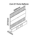 Ver imagem 4 de Estante para TV e Home Theater até 115 Polegadas 100% MDF com LED com Vidro Reflecta 260CMX251,5cm LED Soberano Marrom