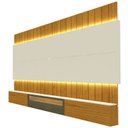 Ver imagem 3 de Estante para TV e Home Theater até 115 Polegadas 100% MDF com LED com Vidro Reflecta 260CMX251,5cm LED Soberano Marrom