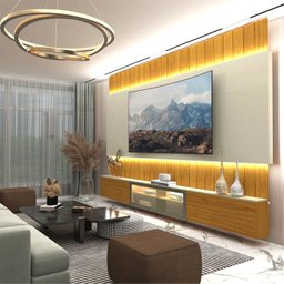 Estante Home para Tv até 90 Polegadas com Led 260cm Soberano Reflecta 100% MDF - 8