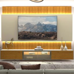 Estante Home para Tv até 90 Polegadas com Led 260cm Soberano Reflecta 100% MDF - 6