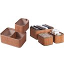 Ver imagem 1 de Kit 3 Cestos Multiuso em Bambu – para Quarto, Banheiro, Closet, Lavanderia e Escritório