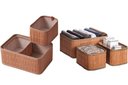 Ver imagem 1 de Kit 3 Cestos Multiuso em Bambu – para Quarto, Banheiro, Closet, Lavanderia e Escritório