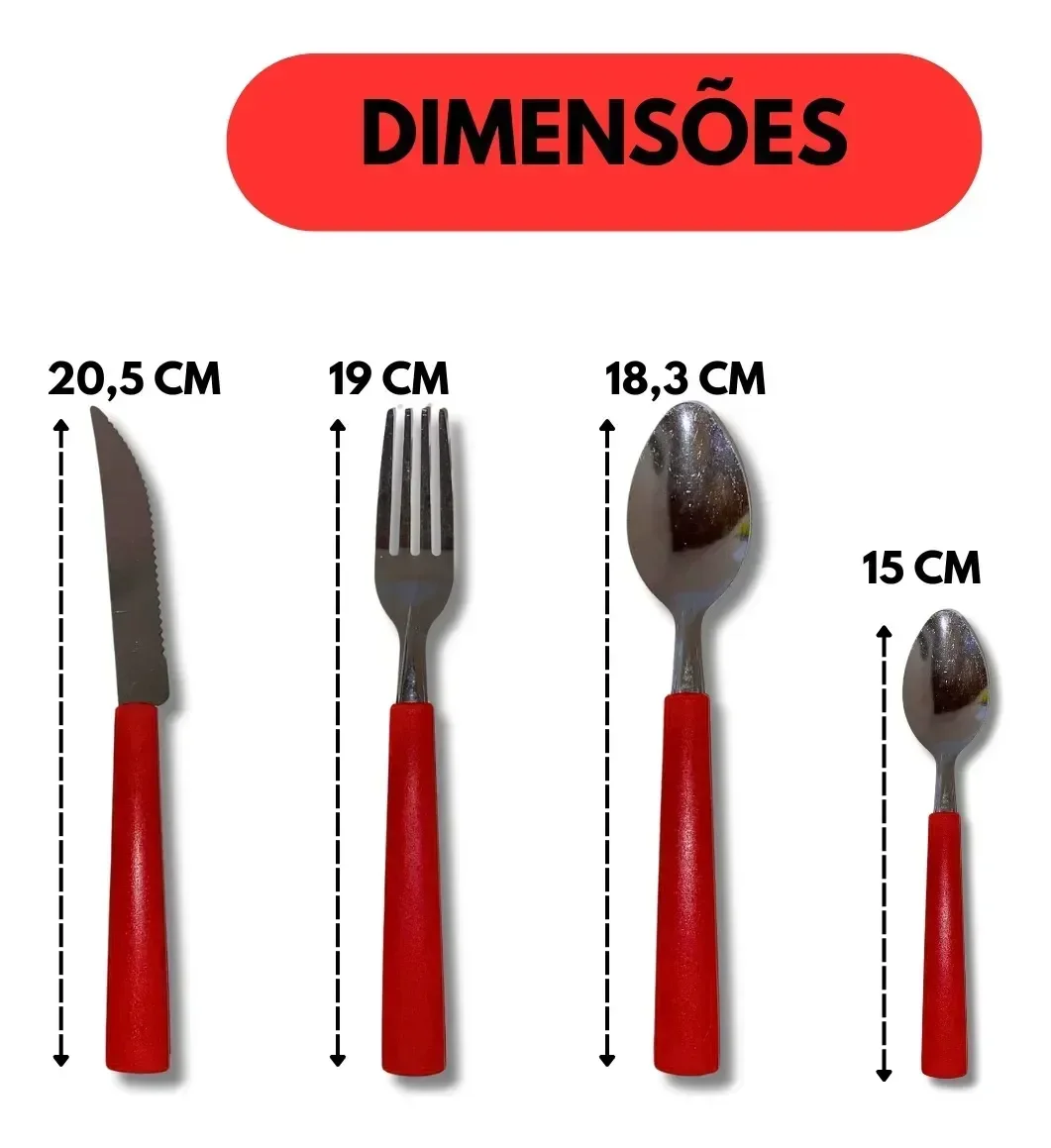 Faqueiro 25 Peças Inox Porta Talher Luxo Premium Kappa Color - 2