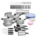 Ver imagem 1 de Kit Tramontina 47 Peças para Cozinha com Panelas Antiaderentes em Alumínio Cinza