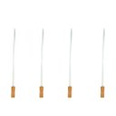 Ver imagem 1 de Kit 4 Espetos Churrasco Simples Cabo de Madeira 83cm Aço