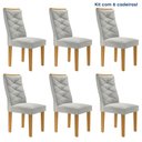 Ver imagem 2 de Kit 6 Cadeiras para Sala de Jantar Germany Espresso Móveis