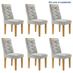 Kit 6 Cadeiras para Sala de Jantar Germany Espresso Móveis - 1