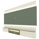 Ver imagem 3 de Estante para TV e Home Theater até 115 Polegadas 100% MDF com LED com Vidro Reflecta 260CMX251,5cm LED Soberano Verde