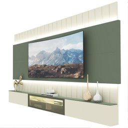 Estante Home para Tv até 90 Polegadas com Led 260cm Soberano Reflecta 100% MDF - 9