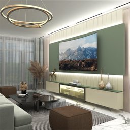 Estante Home para Tv até 90 Polegadas com Led 260cm Soberano Reflecta 100% MDF - 8