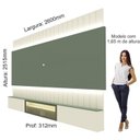 Ver imagem 5 de Estante para TV e Home Theater até 115 Polegadas 100% MDF com LED com Vidro Reflecta 260CMX251,5cm LED Soberano Verde