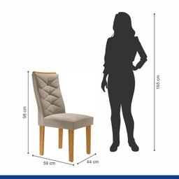 Conjunto 6 Cadeiras para Sala de Jantar Germany Espresso Móveis - 6