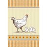 Pano de Copa Lepper Fazenda Estampa Galinha e Pintinhos 40cmx60cm Poa Amarelo - 1