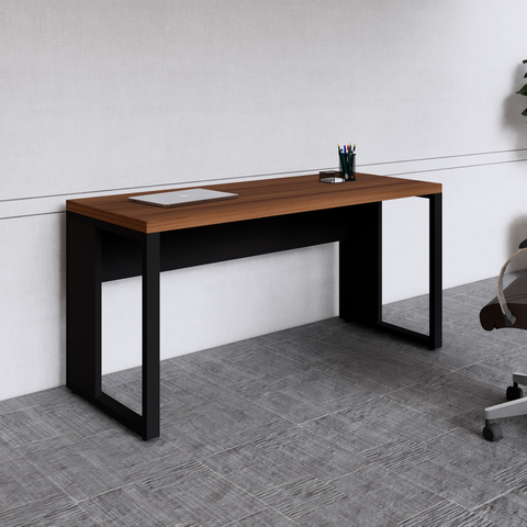 Mesa para Escritório Diretor com Tampo 150cm Preto e Marrom Yescasa
