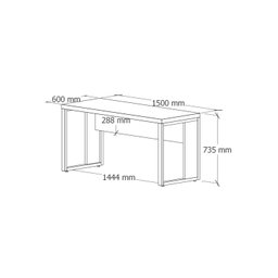 Mesa Escritório Diretor 150cm x 60cm Tampo 40mm - 10