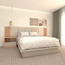 Ver imagem 2 de Cama Queen e Cabeceira com 2 Mesas Laterais Mdf sob Medida Cor:carvalho Malva com Titânio