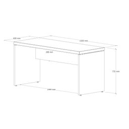 Mesa Escritório Diretor 150x60cm - 11