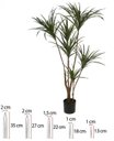 Ver imagem 1 de Planta Artificial Arvore Dracena Marginata C/pote Pu X176 Verde 1,25cm