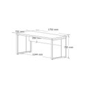 Ver imagem 4 de Mesa de Escritório Diretor com Tampo 170cm Preto e Marrom Yescasa