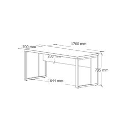 Mesa Escritório Diretor 170cm x 70cm Tampo 40mm - 10