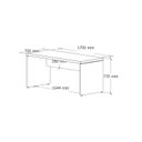 Ver imagem 3 de Mesa de Escritório Diretor para Trabalho 170cm Marrom e Preto Yescasa