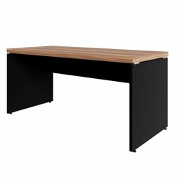 Mesa de Escritório Diretor para Trabalho 170cm Marrom e Preto Yescasa - 2 Mesa de Escritório Diretor para Trabalho 170cm Marrom e Preto Yescasa - 2