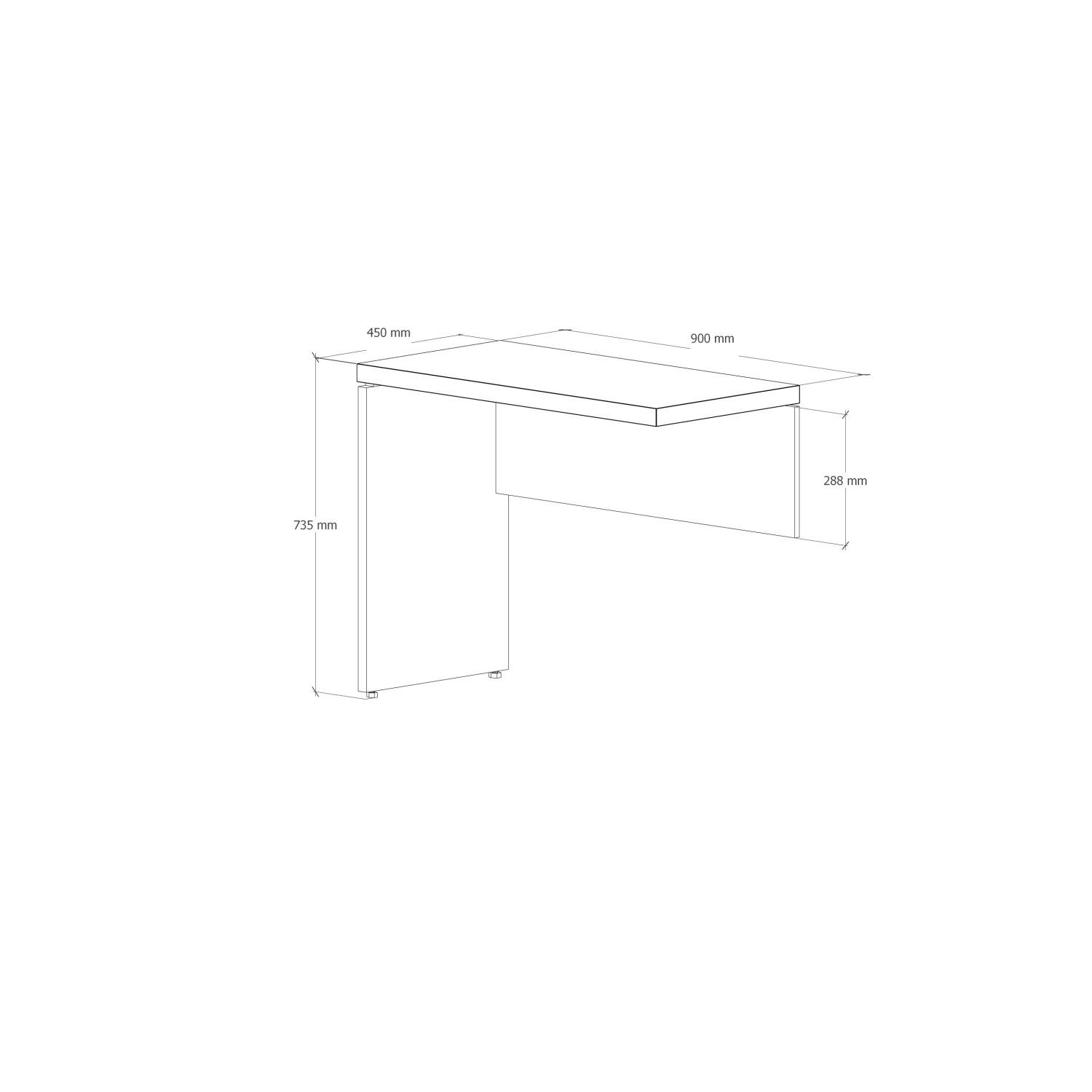 Mesa Auxiliar Direita/esquerda 90x45x73,5cm - 14