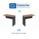 Ver imagem 5 de Mesa Auxiliar Direita e Esquerda 90x45x73cm 90cm Marrom e Preto Yescasa