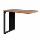 Ver imagem 4 de Mesa Auxiliar Direita e Esquerda Pé Quadro 90x45x73cm 90cm Marrom e Preto Yescasa