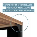 Ver imagem 7 de Mesa Auxiliar Direita e Esquerda Pé Quadro 90x45x73cm 90cm Marrom e Preto Yescasa