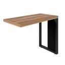 Ver imagem 6 de Mesa Auxiliar Direita e Esquerda Pé Quadro 90x45x73cm 90cm Marrom e Preto Yescasa