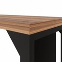 Ver imagem 5 de Mesa Auxiliar Direita e Esquerda Pé Quadro 90x45x73cm 90cm Marrom e Preto Yescasa