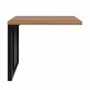 Ver imagem 2 de Mesa Auxiliar Direita e Esquerda Pé Quadro 90x45x73cm 90cm Marrom e Preto Yescasa