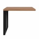 Ver imagem 2 de Mesa Auxiliar Direita e Esquerda Pé Quadro 90x45x73cm 90cm Marrom e Preto Yescasa