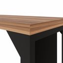 Ver imagem 5 de Mesa Auxiliar Direita e Esquerda Pé Quadro 90x45x73cm 90cm Marrom e Preto Yescasa