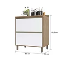 Ver imagem 3 de Balcão Cozinha 2 Gavetões 80 - Módulo Cozinha Mel - Luciane 1303:Branco