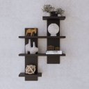 Ver imagem 1 de Prateleira Suspensa Minimalista Nicho Decorativo Preto