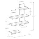 Ver imagem 2 de Prateleira Suspensa Minimalista Nicho Decorativo Preto