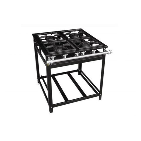 Fogão Industrial 4 Bocas 30x30 Economy Cristal Aço Alta Pressão