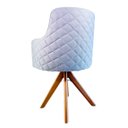 Ver imagem 4 de Poltrona Giratória Sala de Estar Madeira Maciça Alto Padrão