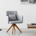 Ver imagem 1 de Poltrona Giratória Sala de Estar Madeira Maciça Alto Padrão