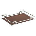 Ver imagem 1 de Bandeja Multiuso Hara Luana Tampo Couríss. Caramelo 30x40 Cm:Cromada