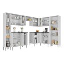 Ver imagem 5 de Armário Cozinha Modulada Completa de Canto 464cm Pequim Pop Multimóveis Mp3772 Branco/lacca Fumê