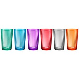 Jogo 6 copos em Vidro Colorido Chamber 320ml Dynasty - 1