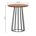 Ver imagem 6 de Mesa Lateral Raiada Ø45x56cm Preto-amêndoa