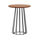 Ver imagem 1 de Mesa Lateral Raiada Ø45x56cm Preto-amêndoa