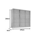 Ver imagem 2 de Guarda Roupa Casal Bergamo 100% Mdf 3 Portas Correr 6 Gavetas Amplo Espaço Interno - Bianchi Móveis:
