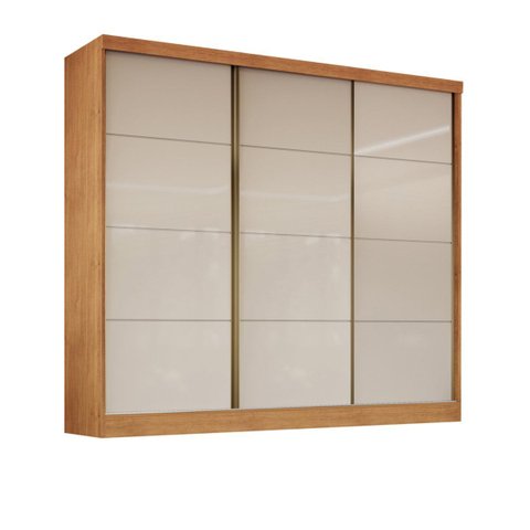 Guarda Roupa Casal Bergamo 100% Mdf 3 Portas Correr 6 Gavetas Amplo Espaço Interno - Bianchi Móveis: